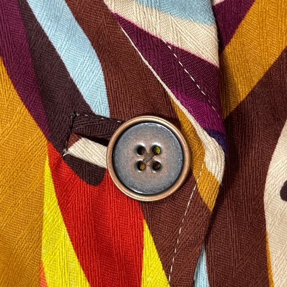 MISSONI X Target Bright Pattern Jacket Trench Coat Style Colorful Design - Picture 5 of 10